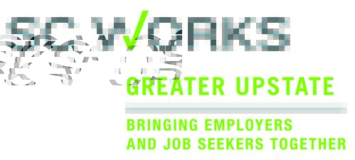 Logo for SC Works of the Greater Upstate.  Tagline; Bringing Employers and Job Seekers Together.